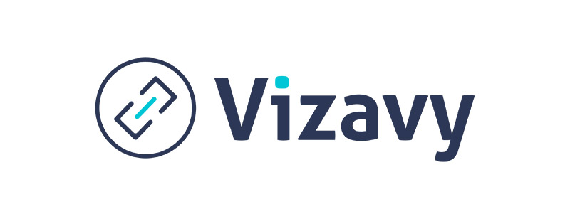 Le logo de principal de Vizavy, en version claire