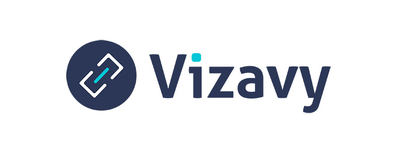 Le logo de principal de Vizavy, en version sombre